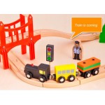 Set trenulet Wooden Train 37 piese Set trenulet Wooden Train 37 piese
